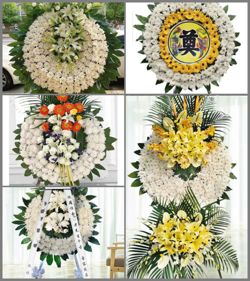 四川成都彭州市九尺镇玉源村花圈速递
